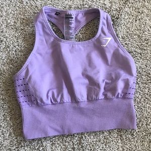 Purple GymShark Crop Top Sport Bra